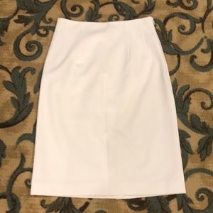 Etcetera white polyester pencil skirt